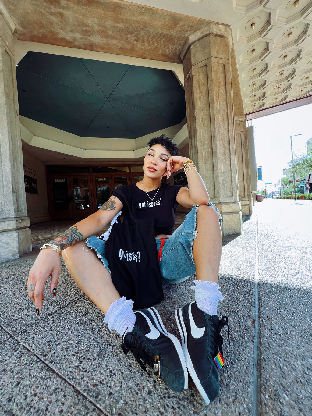 "Got Issues?"  Baby Tee (Black)